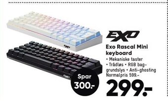 Bilka Exo rascai mini keyboard tilbud