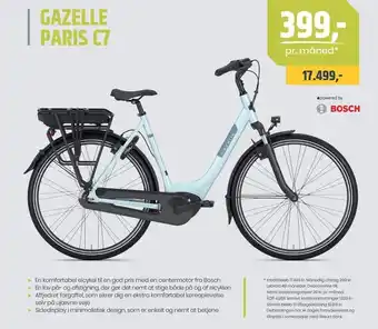 Bike & Co Gazelle paris c7 - pr. måned tilbud