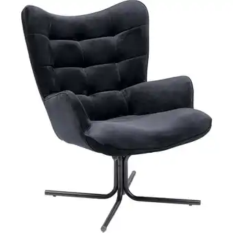 Oscar drejestol, sort velour