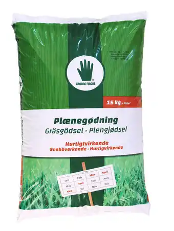 jem & fix Grønne fingre plænegødning 15 kg tilbud