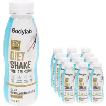 Motatos 12-pak bodylab diet shake vanilla ready to drink sugar free 330ml tilbud