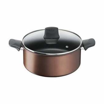 Imerco Tefal resource gryde m. låg - ø 24 cm - 100% genanvendt aluminium - brun tilbud