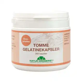Natur-drogeriet, gelatine kapsler tomme 360 kap