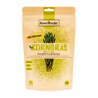 Helsemin Rawpowder byggræs ø (korngrås) 200g tilbud
