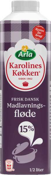 Madlavningsfløde 15%, 0.5 l