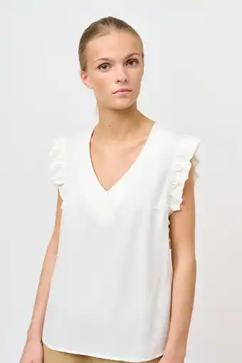 Sinnerup Créton crbenne top (hvid 38) tilbud