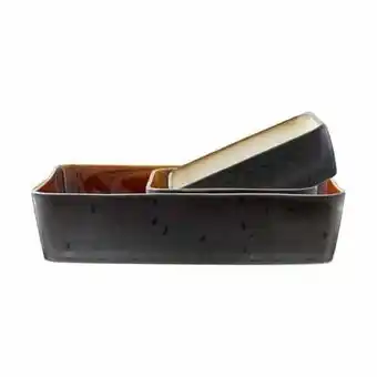 Bitz fadsæt - 3 dele - l 30/19/19 cm - stentøj - sort/amber
