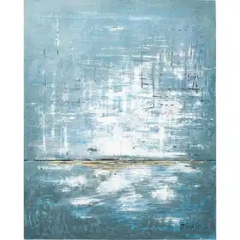Abstract blue one oliemaleri, 150x120 cm