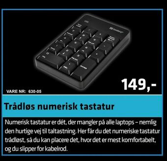 LabTech Data Trådløs numerisk tastatur tilbud