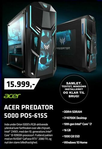 LabTech Data Acer predator 5000 po5-615s tilbud