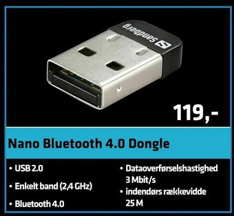LabTech Data Nano Bluetooth 4.0 Dongle tilbud