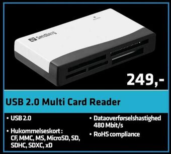 LabTech Data USB 2.0 Multi Card Reader tilbud
