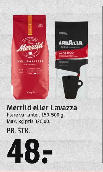 SPAR Merrild eller lavazza tilbud