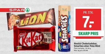 SPAR Nestlé chokoladebar, smarties eller polo mint tilbud