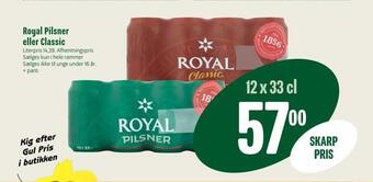 Min Købmand Royal pilsner eller classic tilbud