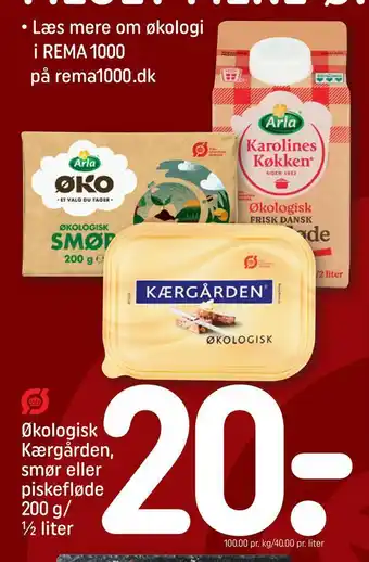 REMA 1000 Økologisk kærgården, smør eller piskefløde tilbud