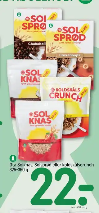 REMA 1000 Ota solknas, solsprød eller koldskålscrunch tilbud