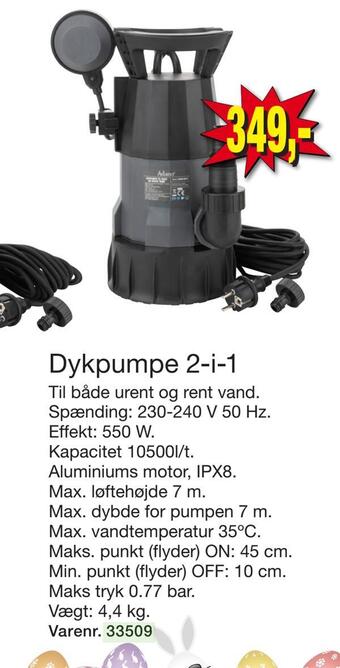 Harald Nyborg Dykpumpe 2-i-1 tilbud