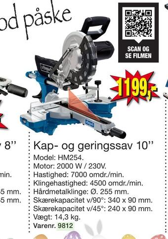 Harald Nyborg Kap- og geringssav 10'' tilbud