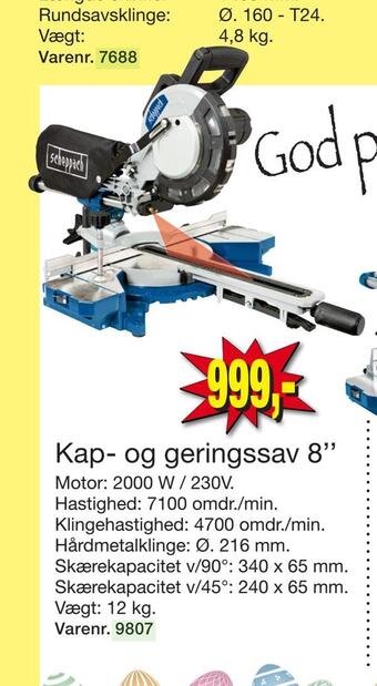 Harald Nyborg Kap- og geringssav 8'' tilbud