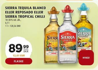 Scandinavian Park Sierra tequila blanco eller reposado eller sierra tropical chilli tilbud