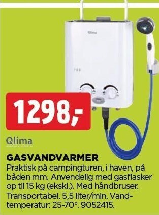 jem & fix Gasvandvarmer tilbud