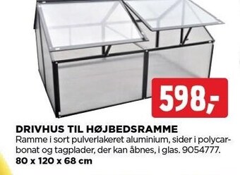 jem & fix Drivhus til højbedsramme tilbud