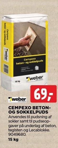 jem & fix Cempexo beton og sokkelpuds tilbud