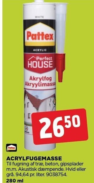 jem & fix Pattex acrylfugemasse tilbud