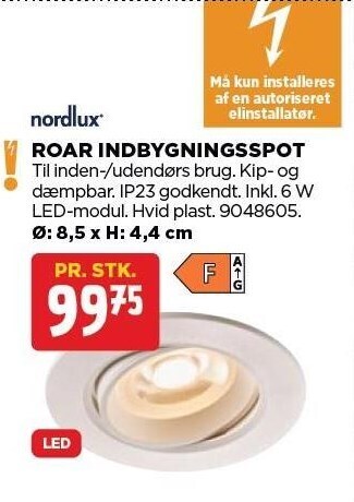 jem & fix Roar indbygningsspot tilbud