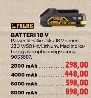 jem & fix Batteri 18 v tilbud