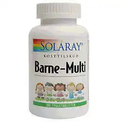 Helsemin Solaray, barne-multi tyggevit. børn, 100 tab tilbud