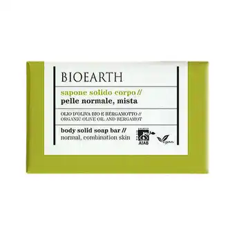 Bioearth body solid soap organic olive oil and bergamot 150g