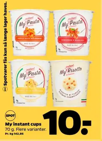 My instant pasta instant retter