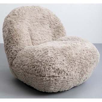 Fluffy loungestol, beige