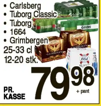 ABC Lavpris Carlsberg, Tuborg Classic, Tuborg, 1664, Grimbergen tilbud