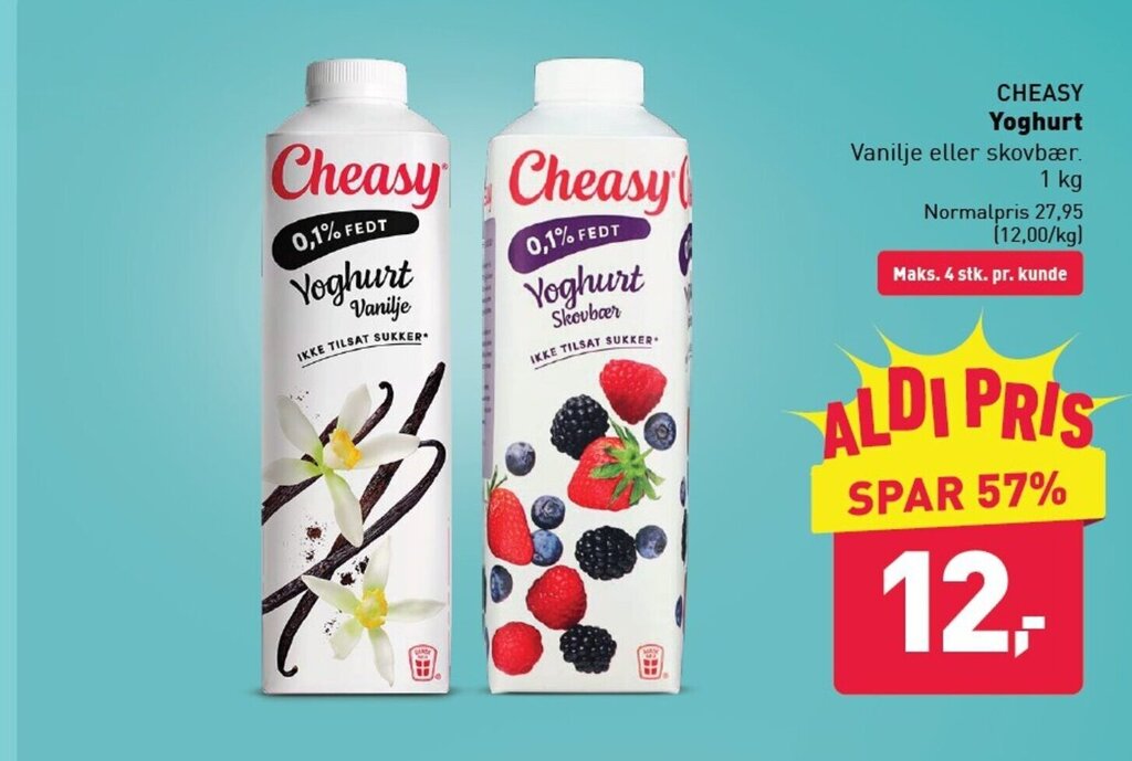 Cheasy Yoghurt tilbud hos ALDI