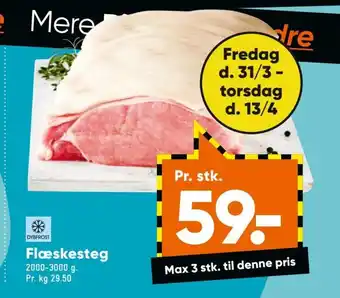 Bilka Flæskesteg tilbud