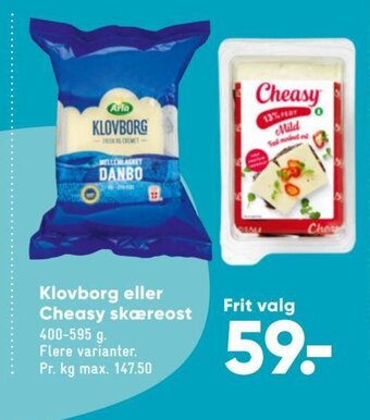 Bilka Klovborg eller Cheasy Skæreost tilbud