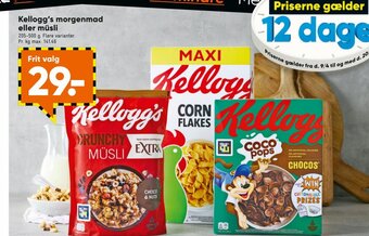 Kellogg's Morgenmad eller Müsli