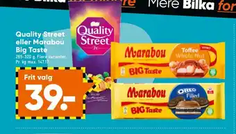 Bilka Quality Street eller Marabou Big Taste tilbud