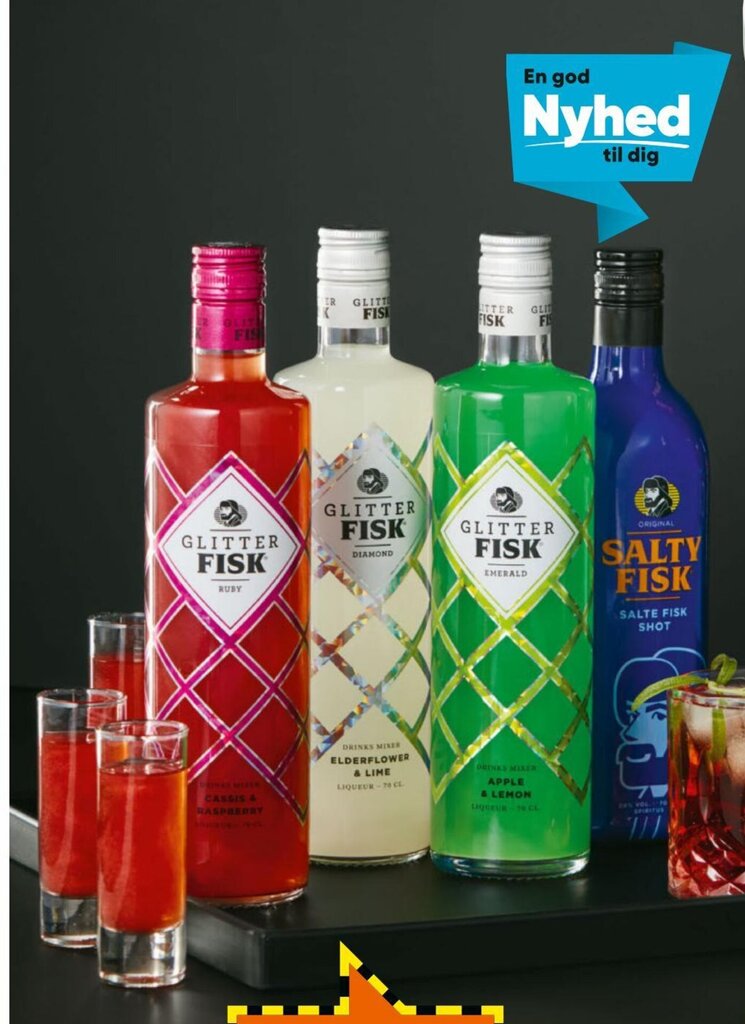 Glitter eller Salty Fisk Shots tilbud hos Bilka