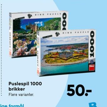 Bilka Puslespil 1000 Brikker tilbud