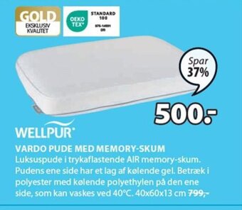 JYSK Vardo Pude Med Memory-Skum tilbud