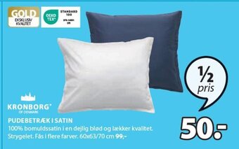 JYSK Pudebetræk i Satin tilbud