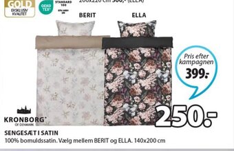 JYSK Sengesæt i Satin tilbud