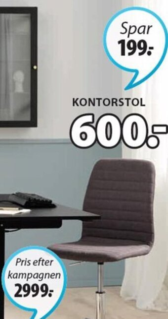 JYSK Abildholt Kontorstol tilbud