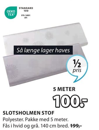 JYSK Slotsholmen Stof tilbud
