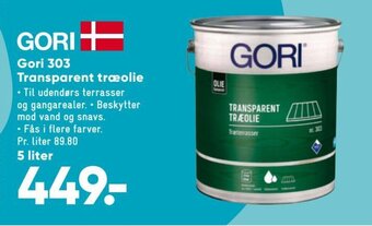 Bilka Gori 303 Transparent Træolie tilbud
