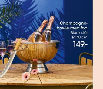 Bilka Champagne Bowle Med Fod tilbud